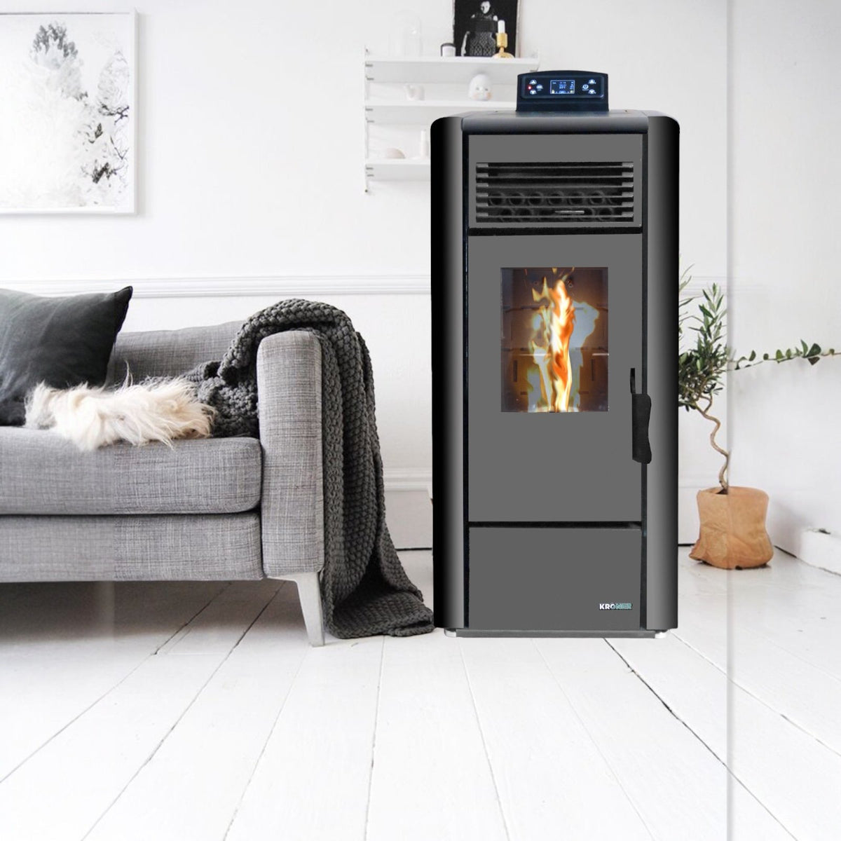 BDF Olivia Pellet 8 Kw 📶 WiFi + Kit de caños